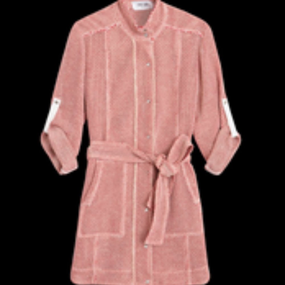 Red belted topper/jacket
